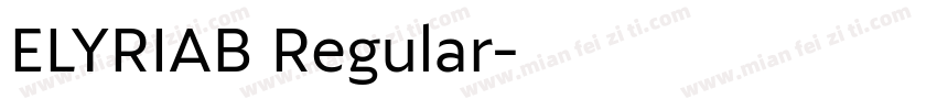 ELYRIAB Regular字体转换